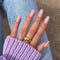 24Pcs/Box Charming Pink Flame Short Ballet Wearable Fake Nails press on Square Head Full Cover Detachable Finished Fingernails
