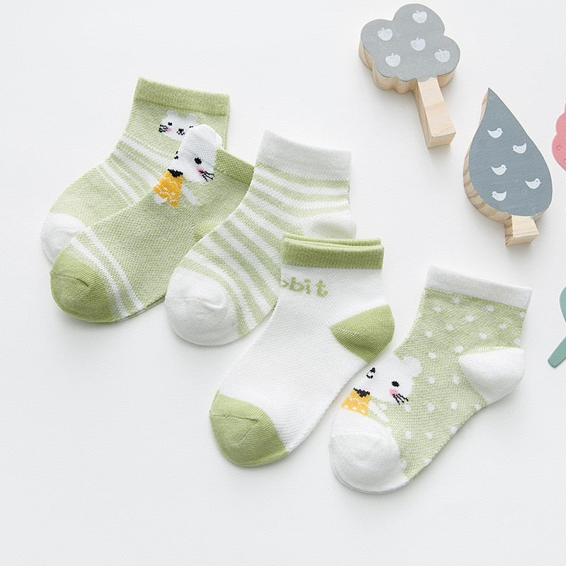 5Pairs/lot 0-3Y Infant Baby Socks Baby Socks for Boys Girls Cotton Mesh Newborn Toddler First Walkers Baby Clothes Accessories