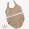 Seamless Women Bra Briefs Set Push Up Bra Crop Top High Waist Panties Sexy Lingerie Set Low Back Bralette Fitness Underwear Set