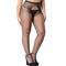 Sexy Solid Striped Elastic High Waist Transparent Stockings Lingerie Garter Fishnet Pantyhose Open Crotch Tights