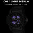 2022 New SMAEL Dual Time Men Watches 50m Waterproof Military Watches for Male 8007 Shock Resisitant Sport Watches Gifts Wtach