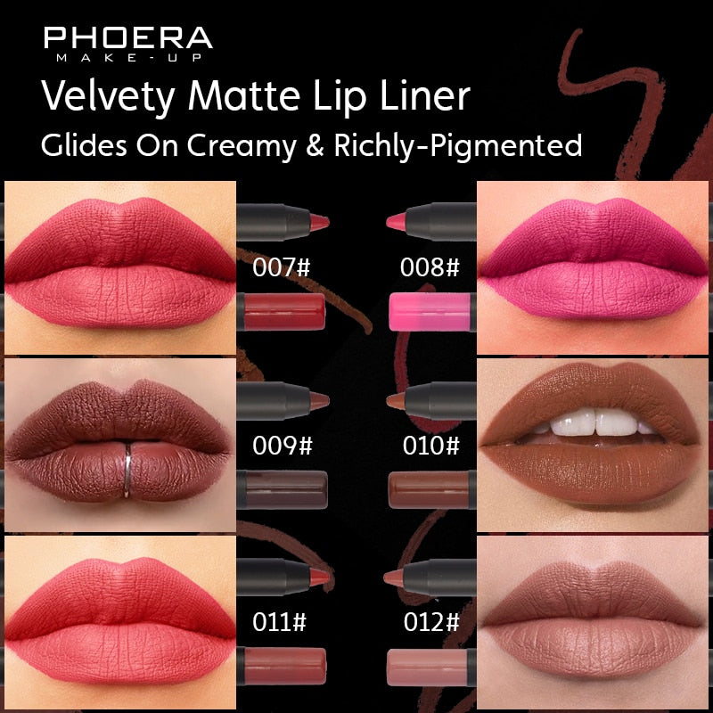 1PC Matte Lipsticks Pen Natural Waterproof Lip Liner Pencil Contour Makeup Sexy Brown Lip Stick Long Lasting Cosmetic Tools