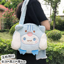 New Kawaii Sanrioed My Melody Cinnamoroll Cartoon Plush Bag Anime Soft Stuffed Animals Plushie Backpack Girls Doll Toys Gifts