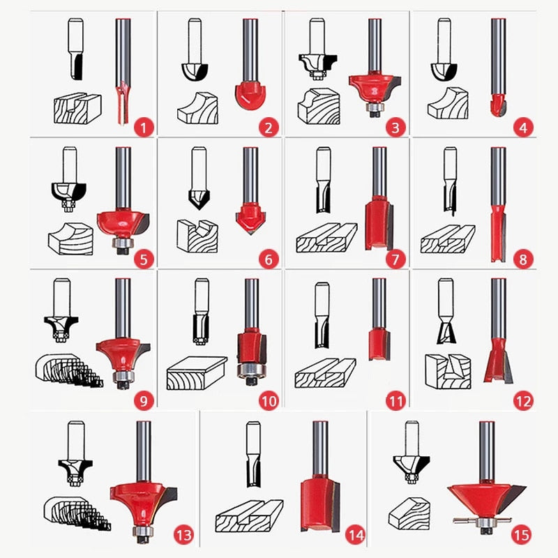 800w 30000rpm Wood Router Tool Combo Kit Electric Woodworking Machines Power Carpentry Manual Trimmer Tools With Milling Cutter