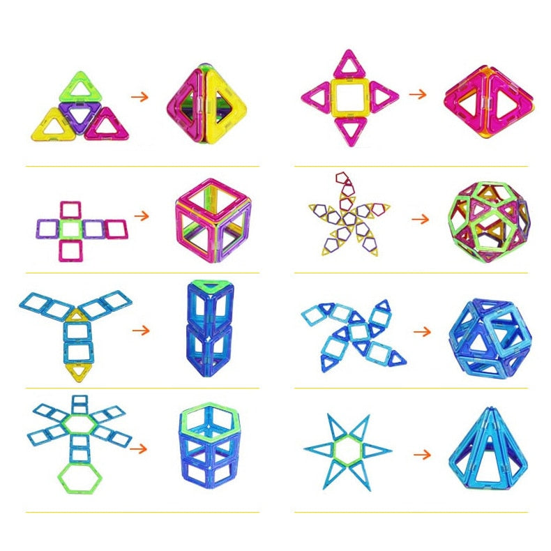 1pcs Magnetic DIY building blocks parts construction toys for toddlers Designer magnetic toys Magnet model building toys