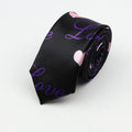 Classic Fashion Men&#39;s Skinny Tie Colorful Musical Notes Printed Piano Guitar Polyester 5cm Width Necktie Party Gift Accessory