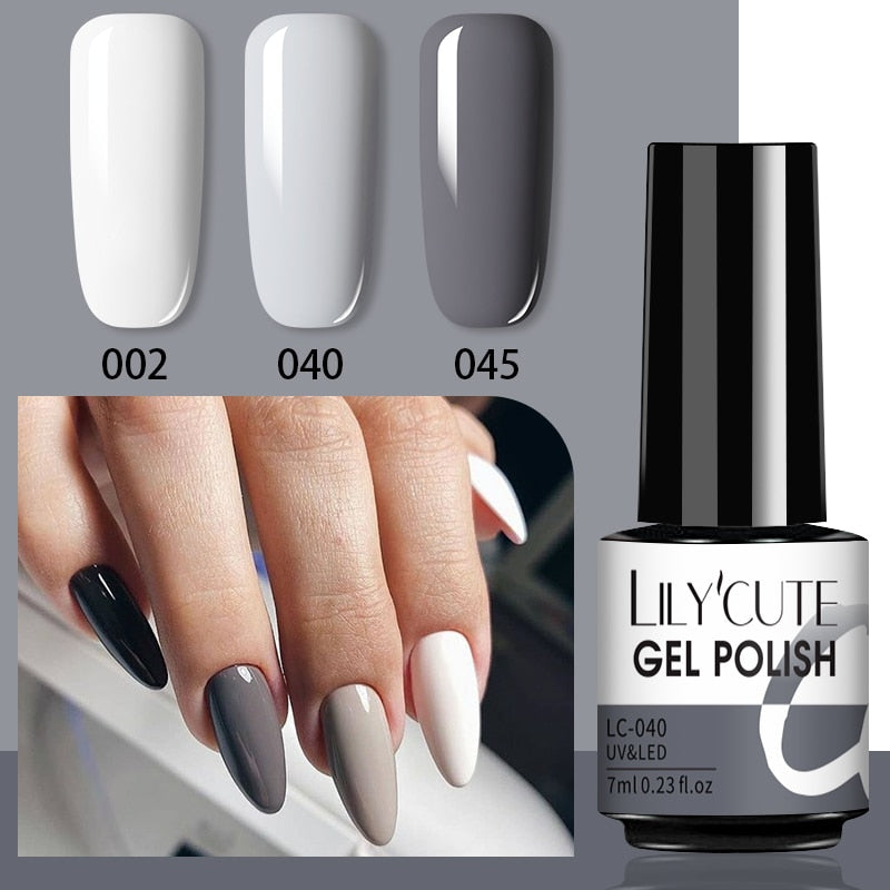 LILYCUTE 3 PCS Gel Nail Polish Set Nude Pink Glitter Sequins Matte Effect Gel Long Lasting Base Top Coat Nail Art Design Hybrid