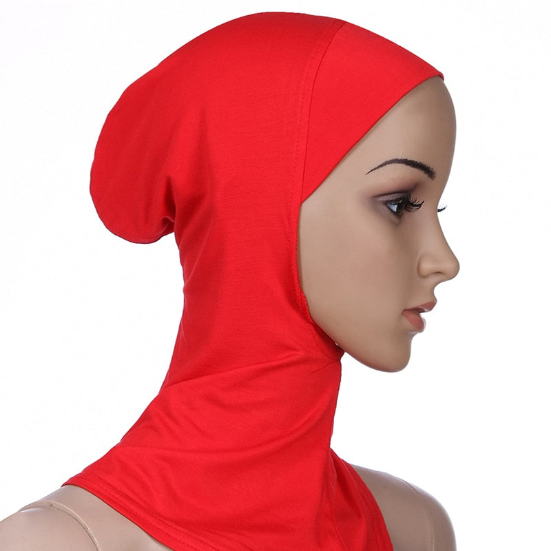 New Fashion Muslim Underscarf Women Veil Hijab Islamic Soft Cotton Solid Color Elastic Comfortable Breathable Casual Turbans