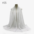 180X95CM Women Classic Muslim Crinkle Hijab Scarf Soft Cotton Head Scarves Turban Shawls Wraps Islamic Headband Femme Musulman