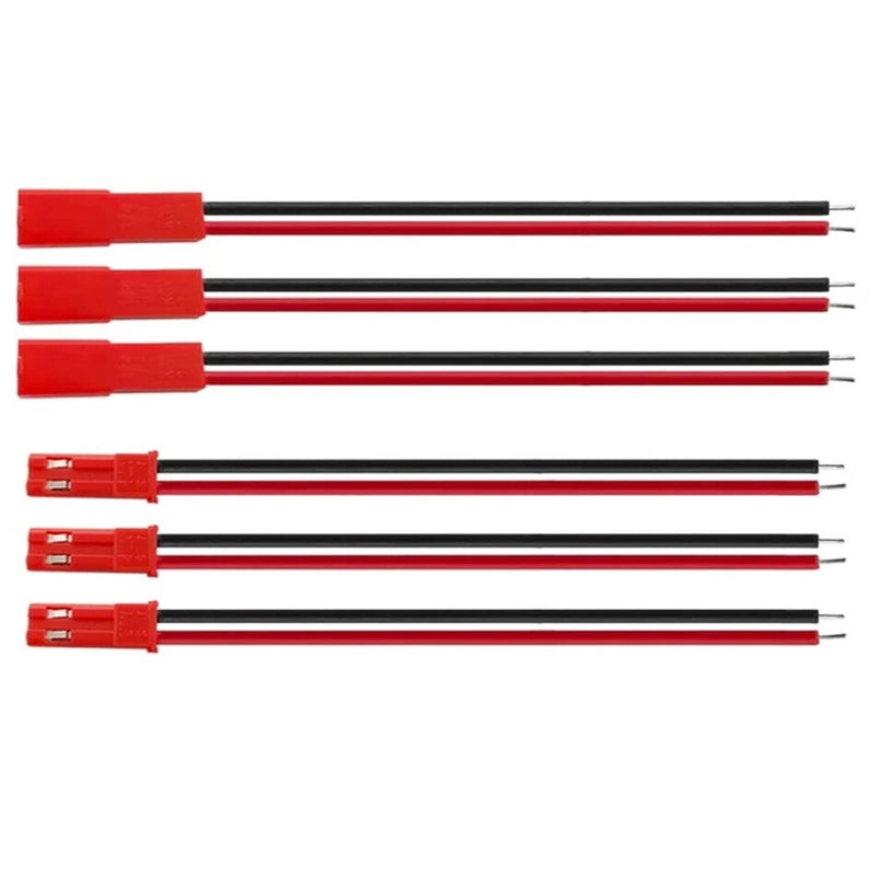 10Pairs 100mm 200mm 2 Pin JST Plug Connector Male+Female Plug Connector Cable Wire for RC Toys Battery LED Lamp