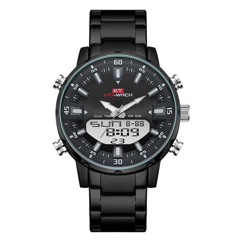 KAT-WACH Watch Male 2022 Sports Digital Watches Men Waterproof Steel Military Quartz Watch For Men Wristwatch Relogio Masculino