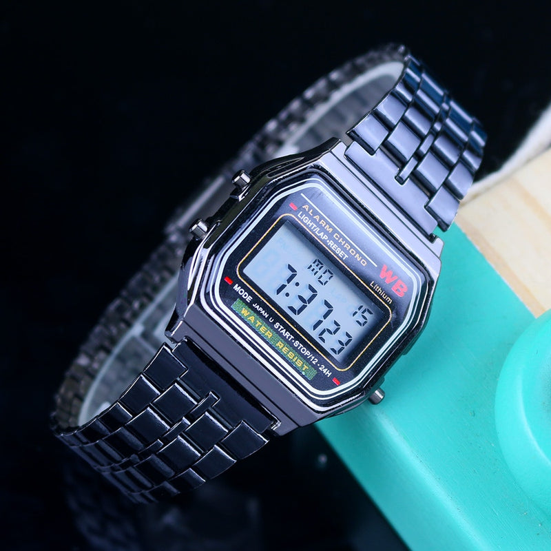 Gold Men Watches Women Electronic Digital Display Retro Style Clock Men&