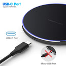 30W Qi Wireless Charger For iPhone 13 12 11 Pro Xs Max Mini X Xr Induction Fast Wireless Charging Pad For Samsung s8 s9 s10 note