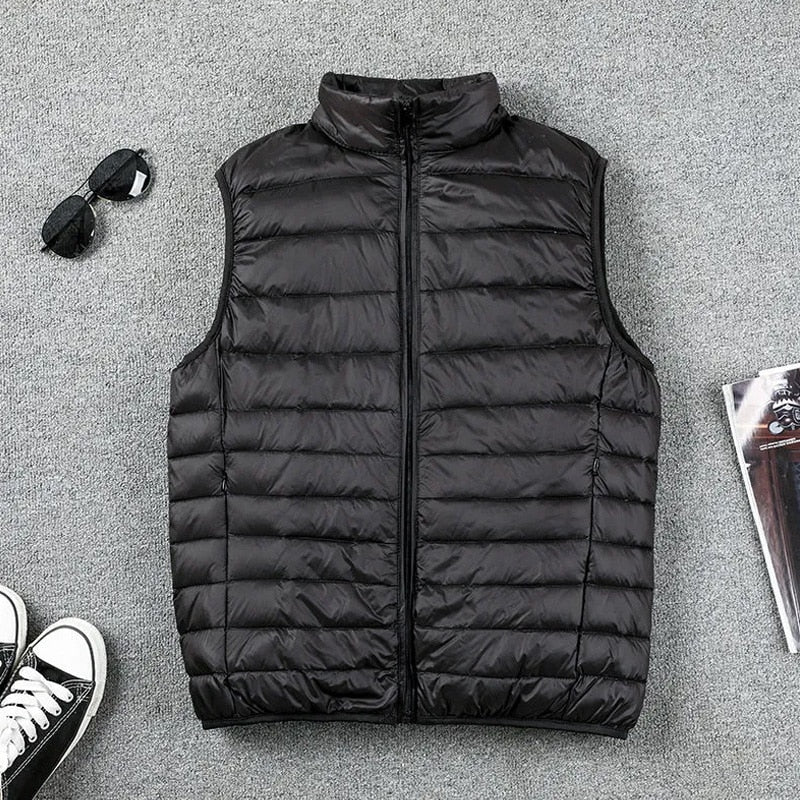 Winter Men Duck Down Vest 2021 Coat Ultralight Sleeveless Puffer Vest Jacket ultra thin warm lightweight down jacket Waistcoat