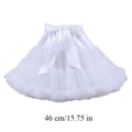 Women Lolita Cosplay Petticoat A-Line Puffy Tutu Skirt Layered Tulle Ballet Dance Pettiskirts Big Bowknot Underskirt
