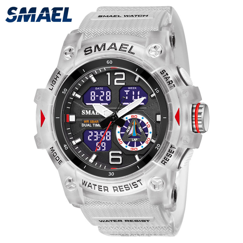 Military Watch Quartz Wristwatches Sport 50M Waterproof Alarm Clock Light Analog Digital Male Clocks 8007 Mens Watches Digital