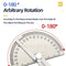 180 Degree Protractor Metal Angle Finder Angle Ruler Woodworking Tools Measuring Ruler Angle Meter Stainless Steel Goniometer