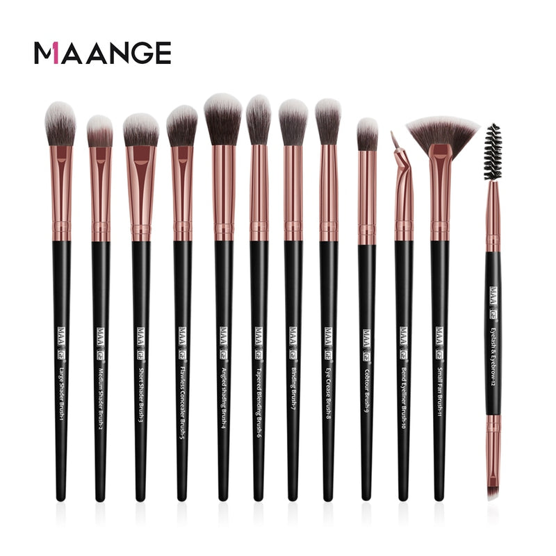 MAANGE Pro 3/5/12 Pcs Makeup Brushes Set Eyeshadow Eyeliner Eyelash Eyebrow Brush Beauty Make up Blending Tools Maquiagem