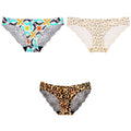 3pcs/set  Women&#39;s Seamless Underwear Leopard Intimate Women Sexy Lace Black Floral Panties Seamless Panty