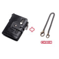 Genuine Leathe Men Wallet RFID Luxury Desig Bifold Short Wallets Male Hasp Vintage Purse Coin Pouch Multi-functional Card Pocket