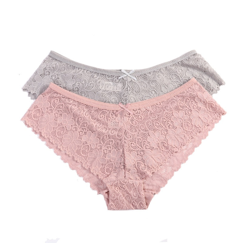 3 Pcs Panties for Woman Underwear Sexy Lace Breathable Soft Lingerie Female Briefs Panty Sexy Transparent Women&