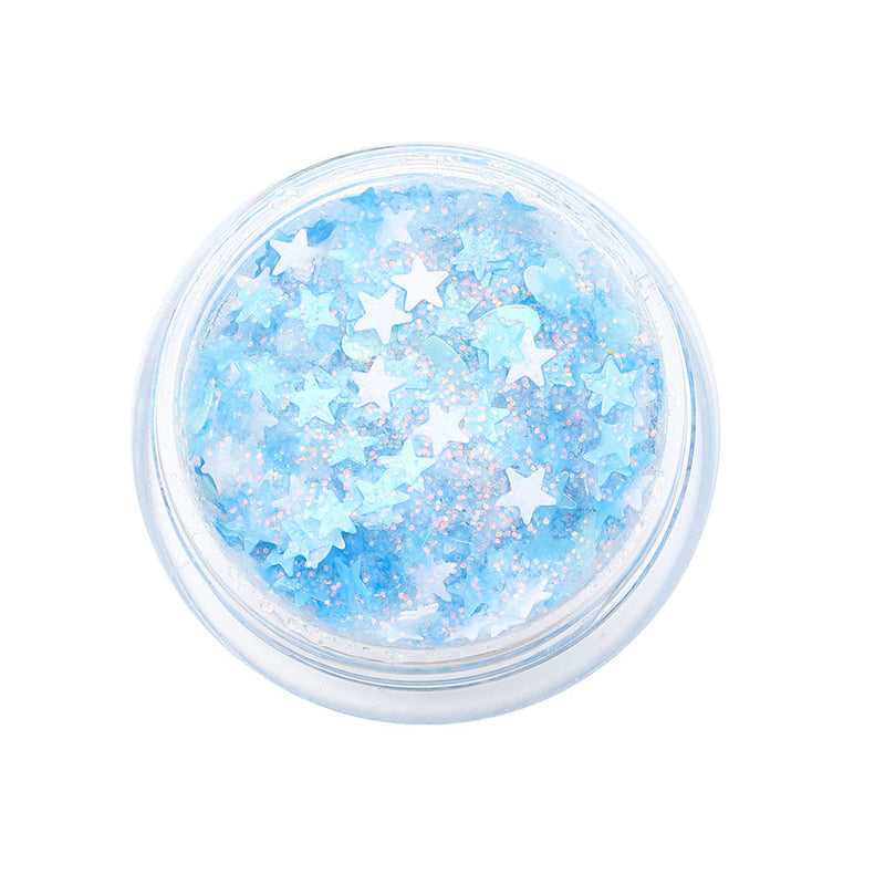 1Pcs Glitter Glam Eye Sparkly Glitter Hair Shimmer Gel Flash Heart Loose Sequins Glitter Eyeshadow Party Face Body Decoration