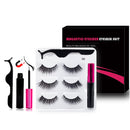 3Pairs Magnetic Lashes 3D Mink Eyelashes Wholesale Fake Eyelashes Magnetic Eyeliner With Tweezer Makeup Set For Beauty Faux Cils