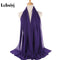 Muslim 2021 New Chiffon Hijab Scarf Women Solid Color Soft Long Shawls and Wraps Islamic Head Scarves Fashion turbante mujer