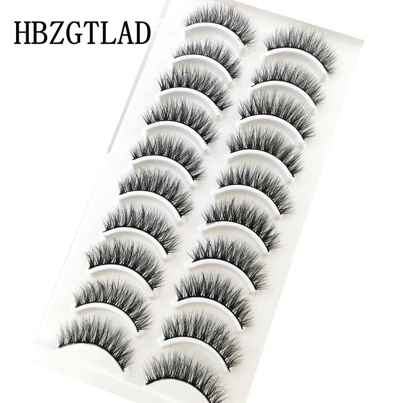NEW 10 Pairs Natural False Eyelashes Fake Lashes Long Makeup 3d Mink Lashes Extension Eyelash Mink Eyelashes for Beauty 54