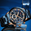 CURREN New Fashion Watches with Stainless Steel Top Brand Luxury Sports Chronograph Quartz Watch Men Relogio Masculino