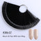 Clear Nature Black False Tips For Nail Art Display Oval Fan Style Nail Swatch Polish Stand Tips Practice Manicure Tools BEA23-2