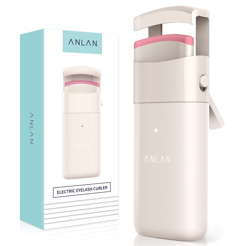ANLAN Electric Heated Eyelash Curler Long-Lasting Curl Electric Eye Lash Perm Eyelashes Clip Eyelash Curler Device Makeup Tools