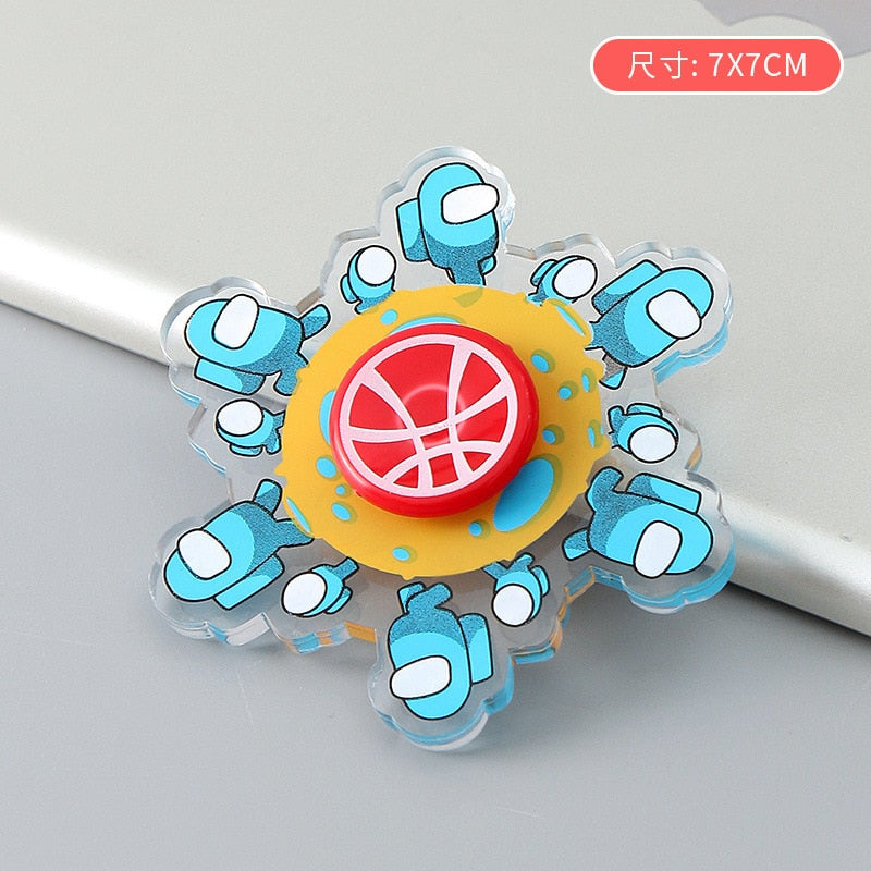 Fidget Spinner 3D Running Cartoon Anime The Astronauts Turn Villain Anti-Stress Fidget Toy Finger Dynamic Changing Gyro