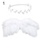 2pcs/set Cute Newborn Angel Feather Wings with Baby Girl Rose Flower Headband Hair Accessories for Infant Photography Props