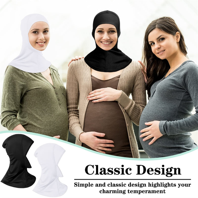 Muslim Underscarf Women Modal Hijab Cap Adjustable Muslim Stretchy Turban Full Cover Shawl Cap Full Neck Coverage for Lady