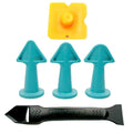 5Pc Caulking Nozzle Applicator Finishing Tool Spatula Plastic Glue Shovel Tile Brick Joints Floor Silicone Remover Hand Tool Set