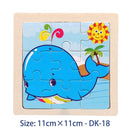11X11CM Kids Wooden Puzzle Toy Vehicle Animal Jigsaw Cartoon Animal Traffic Tangram Toys Educational Toys Puzzles for Kids Gifts