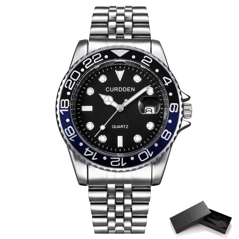 Free Dropping Role Watch Men Quartz Mens Watches Top Luxury Brand Watch Man Gold Stainless Steel Relogio Masculino Waterproof