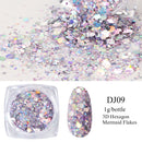 Crystal Fire Opal Flakes Nail Sequins Purple Holographic Glitter DIY Chrome Powder for Spring Nails Manicure Paillettes GL1857