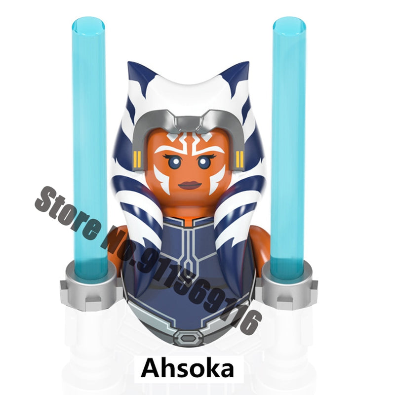Disney Luke Skywalker Ahsoka Tano Building Block Yoda Obi-Wan Kenobi Sith Kylo Ren Count Dooku Starkiller Brick Figure Toy