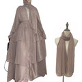 Chiffon Open Abaya Dubai Turkey Kaftan Muslim Cardigan Abayas Dresses For Women Casual Robe Kimono Femme Caftan Islam Clothing