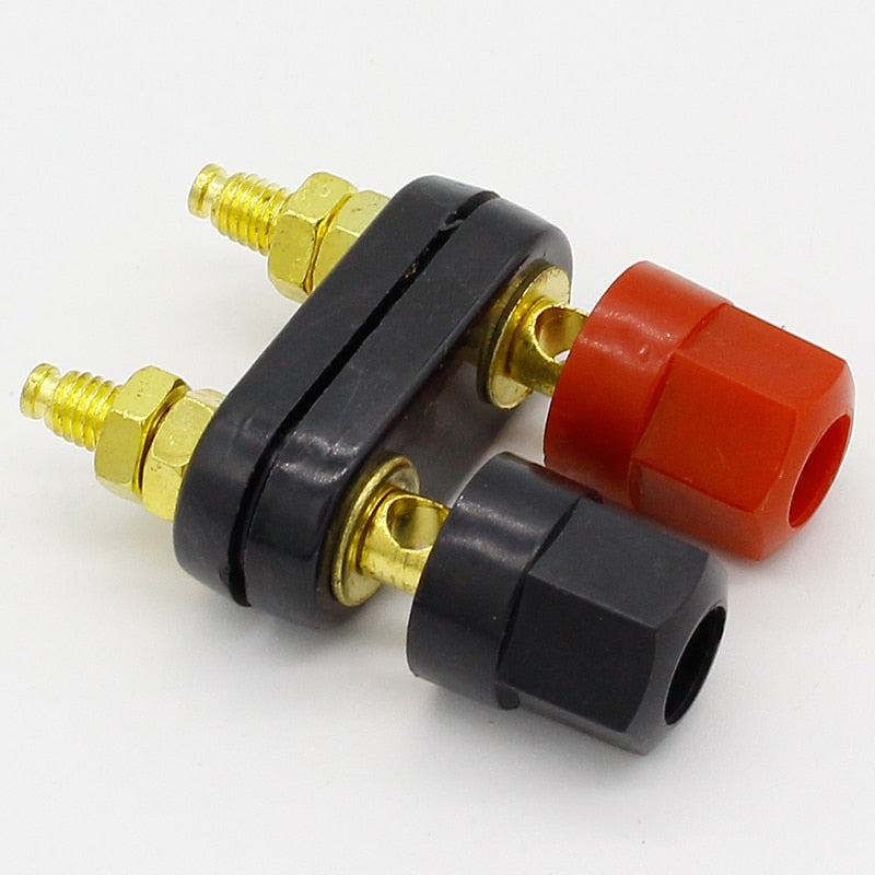 Quality Banana plugs Couple Terminals Red Black Connector Amplifier Terminal Binding Post Banana Speaker Plug Jack