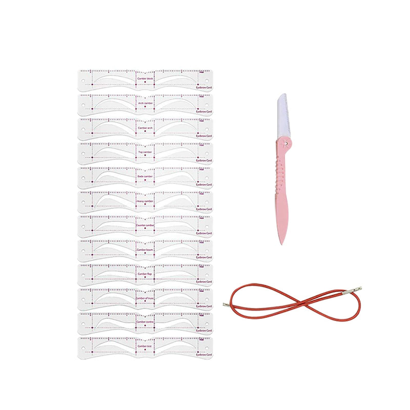 12Styles/set Eyebrow Stencil Set Reusable DIY Eye Brow Drawing Guide Styling Shaping Grooming Template Card Easy Makeup