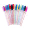 zwellbe Good Quality Disposable 50 Pcs/Pack Crystal Eyelash Makeup Brushes Eyebrow Brush Mascara Wands Eyelash Extension Tool