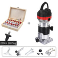 800w 30000rpm Wood Router Tool Combo Kit Electric Woodworking Machines Power Carpentry Manual Trimmer Tools With Milling Cutter