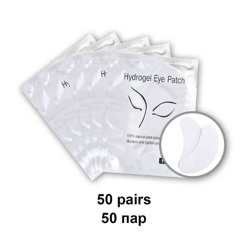 50Pairs Eyelash Pad Gel Patch Grafting Eyelashes Under Eye Patches For Eyelash Extension Paper Sticker Application Make Up Tools