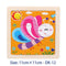 11X11CM Kids Wooden Puzzle Toy Vehicle Animal Jigsaw Cartoon Animal Traffic Tangram Toys Educational Toys Puzzles for Kids Gifts