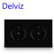 Delviz EU Standard USB socket, Double Outlet,16A Quality power panel AC 110~250V 146mm * 86mm,Double frame Wall USB Power Outlet