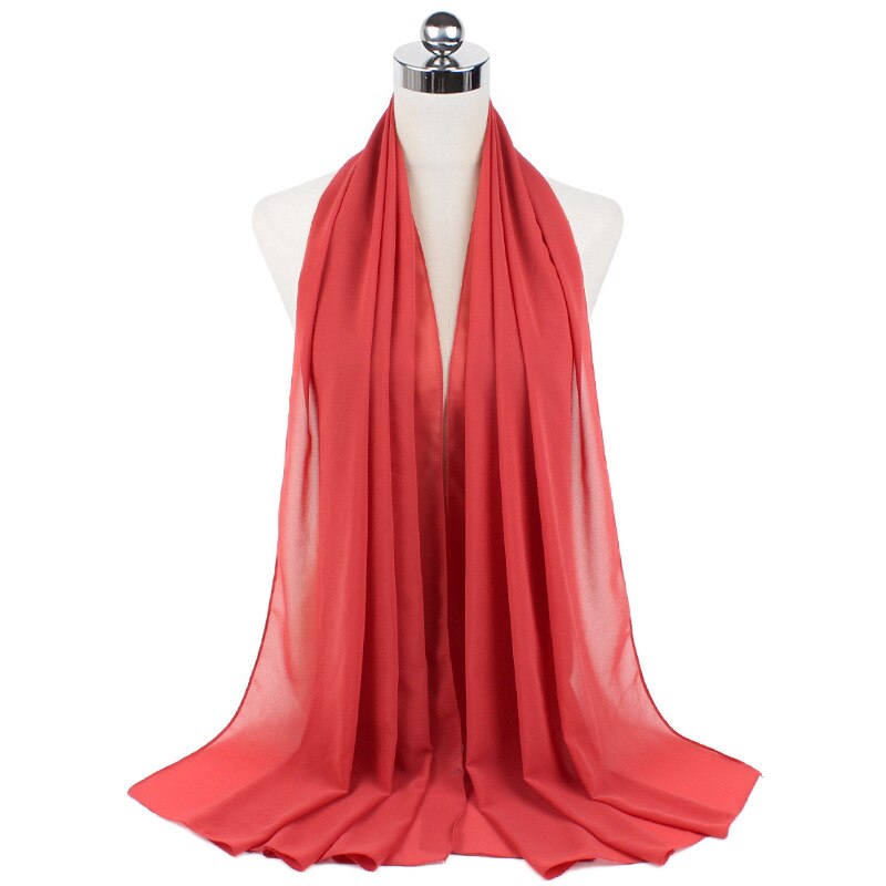 2021 Fashion Women Solid Chiffon Headscarf Ready To Wear Instant Hijab Scarf Muslim Shawl Islamic Hijabs Arab Wrap Head Scarves