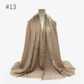 180X95CM Women Classic Muslim Crinkle Hijab Scarf Soft Cotton Head Scarves Turban Shawls Wraps Islamic Headband Femme Musulman
